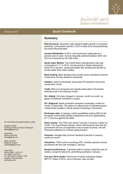 Saudi Chartbook Summary - Saudi German Business Dialogue