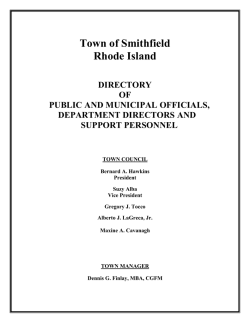 Directory Of Public And Municipal Officials, Department Directors