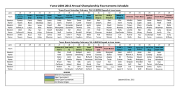 Lane Assignments for the 2015 City Championships