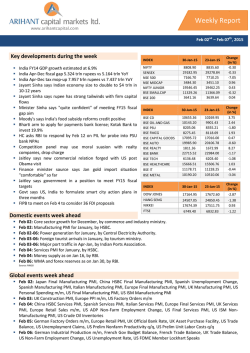 Weekly Report - Arihant Capital Market Ltd.