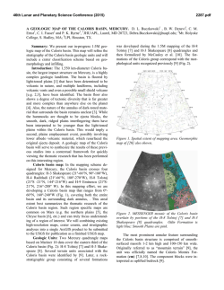 A Geologic Map of the Caloris Basin, Mercury - USRA