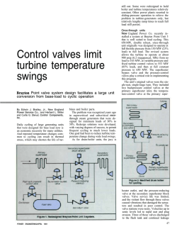 Control Valves Limit Turbine Temperature Swings