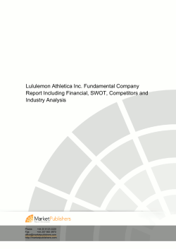 Lululemon Athletica Inc. Fundamental Company Report Including