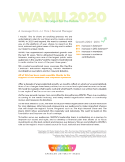 WAMU 2020: Stronger For The Future (PDF)