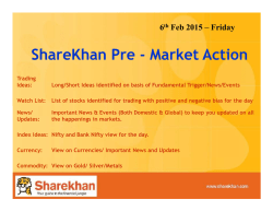 ShareKhan Pre - Market Action