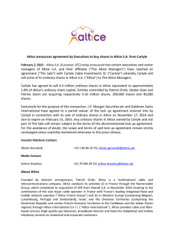 Altice Carlyle Sale Press Release 02 02 2015