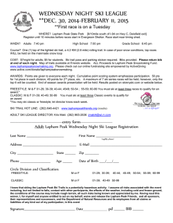 WEDNESDAY NITE SKI LEAGUE