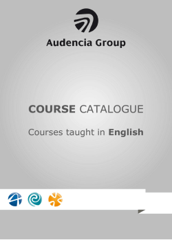 Course Catalogue 2014-2015