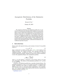 Asymptotic Distribution of the Markowitz Portfolio