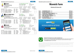 Warwick Farm Printable Form Guide