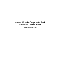 Download Kruse Woods Corporate Park Electronic Tenant® Portal