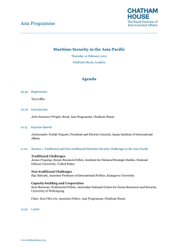 Agenda pdf - Chatham House