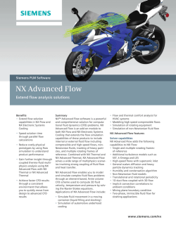 NX Advanced Flow - Siemens PLM Software