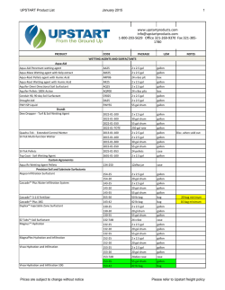 UPSTART Product List - Upstart. | upstartproducts.com