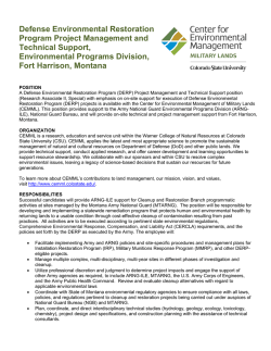 DERP Project Management and Technical Support