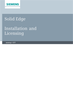 Solid Edge Installation and Licensing - GTAC