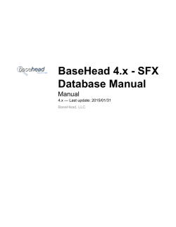 BaseHead 4.x - SFX Database Manual