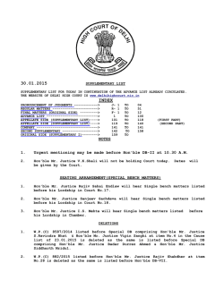 NOTES 1. Urgent mentioning may be made