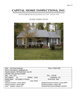 sample report - John Plyler, Capital Home Inspections, Inc.
