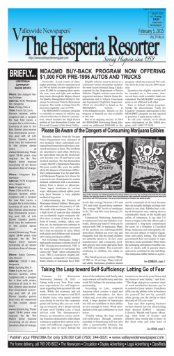 the hesperia resorter - Valleywide Newspapers