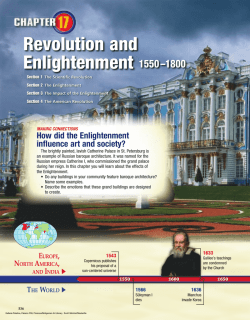 Chapter 17: Revolution and Enlightenment, 1550-1800