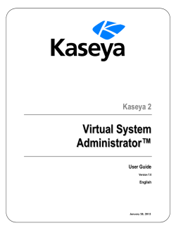Monitor Set - Kaseya R8 Documentation