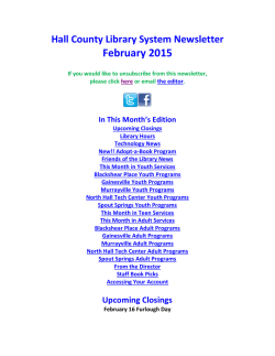 February 2015 - the Hall County Library System