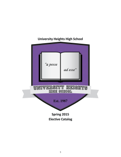 Elective Course Catalog - University Heights High School