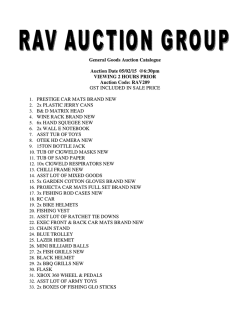 General Goods Auction Catalogue Auction Date 05/02/15