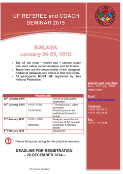 20 december 2014 - International Judo Federation