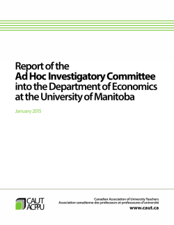 CAUT AHIC Report - Manitoba-Economics (2015-01)