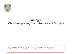 Top-down parsing