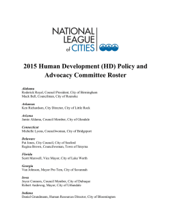 Policy and Advocacy Committee Roster