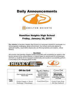 1/30 - Hamilton Heights Schools