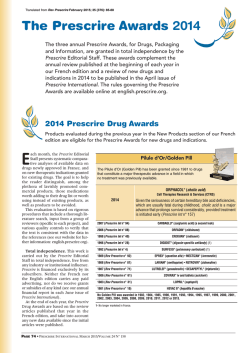 The Prescrire Awards 2014