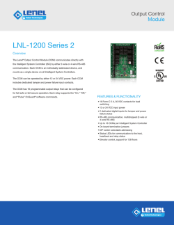 LNL-1200 Series 2 Output Control Module Data Sheet