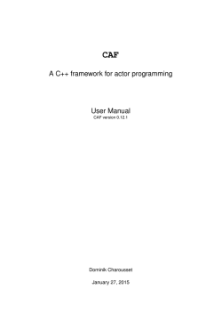 PDF Manual - C++ Actor Framework