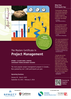 Project Management - Professional Programs