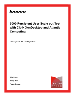 5000 Persistent User Scale out Test with Citrix