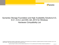Symantec Storage Foundation and High Availability Solutions 6.0