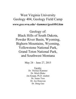 Field Camp Information packet
