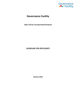 Guideline for Applicants - Governance Facility in Nepal