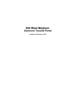 Download 540 West Madison Electronic Tenant® Portal PDF