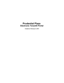 Download Prudential Plaza Electronic Tenant® Portal PDF