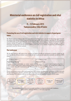 Ministerial conference on civil registration and vital statistics in Africa