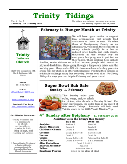29. January 2015 - Trinity Lutheran Church