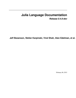 Julia Language Documentation
