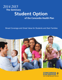 Student Option - Concordia Plan Services
