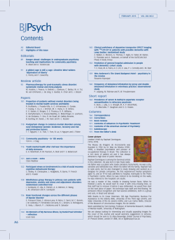 TOC (PDF) - The British Journal of Psychiatry