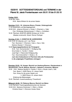 Pfarrbrief - Pfarrei Frontenhausen